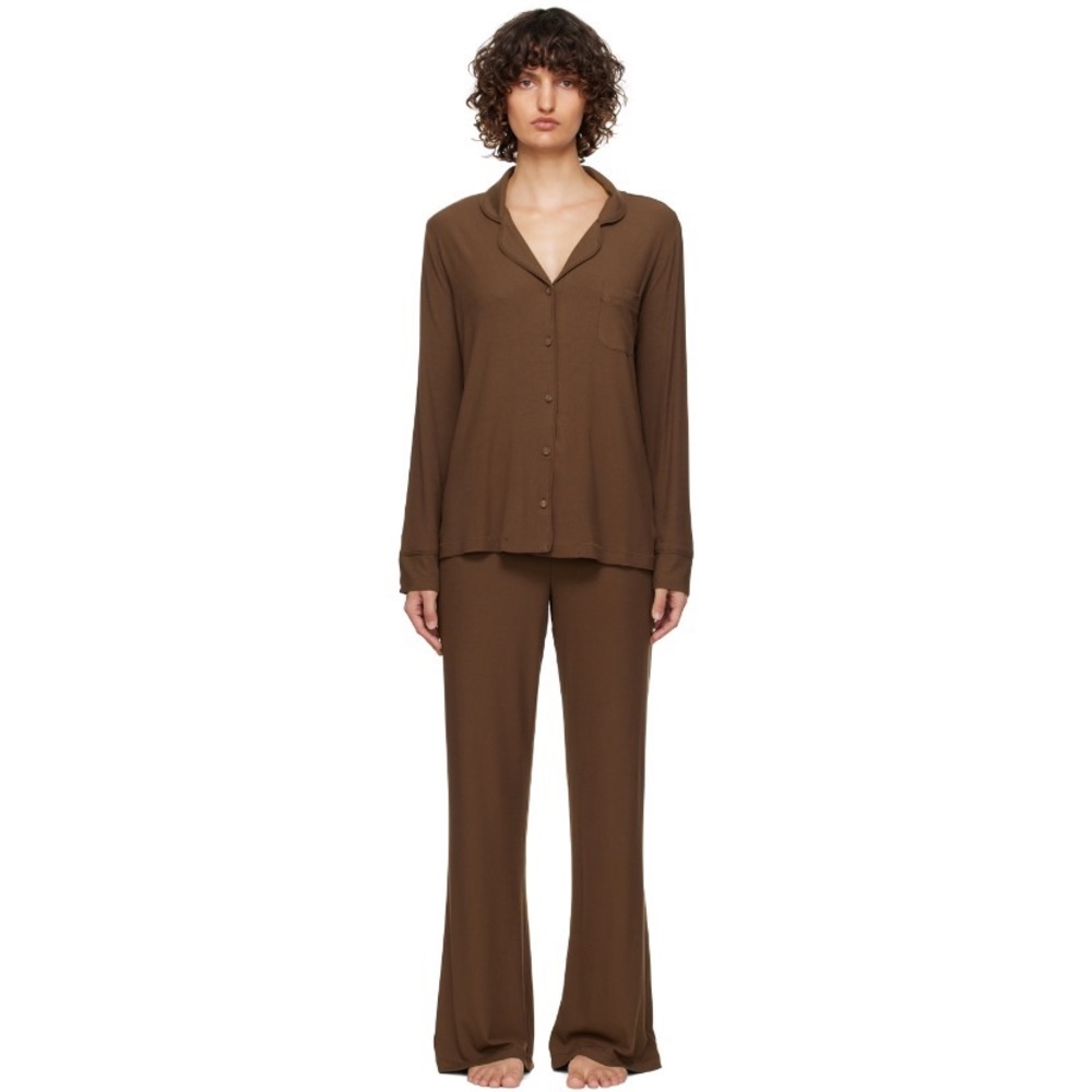 SKIMS Shirt & Lounge Pants Set Soft Lounge Pajamas